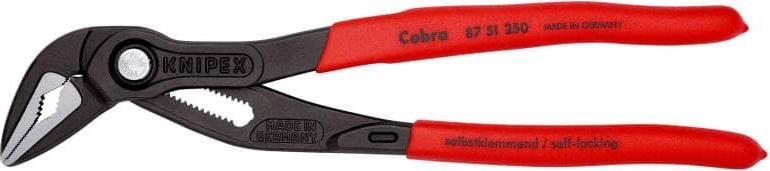Клещи раздвижени Cobra ES, червена ръкохватка 250мм, Knipex