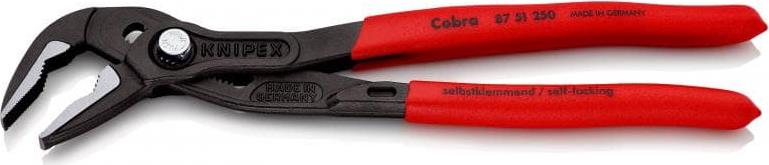 Клещи раздвижени Cobra ES, червена ръкохватка 250мм, Knipex