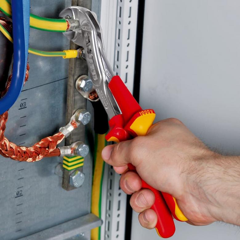 Клещи раздвижени Alligator, хромирани, VDE 1000V жълто-червена ръкохватка 250мм, Knipex