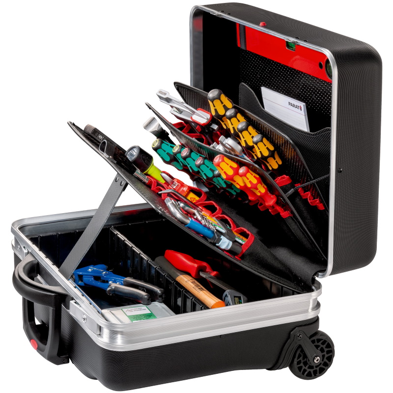 Куфар CLASSIC KingSize Roll NEO,телескоп.дръжка, 50 джоба за инструменти,станд. закл., X-ABS антиплъзгащ м-л,Ш47хВ36хД21см PARAT