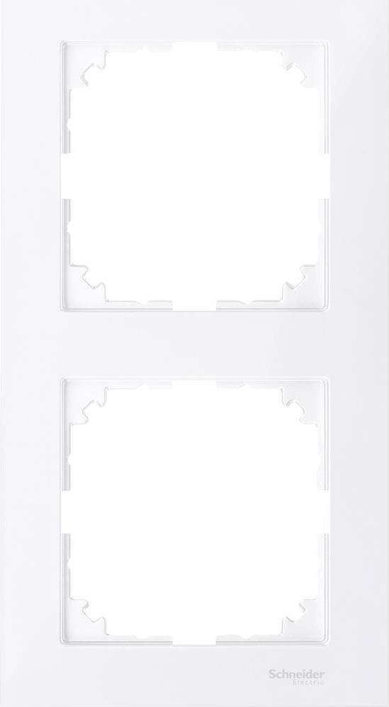 Рамка 2х цвят Активно бял, M-Pure System M  Merten SE