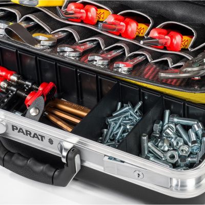 Куфар CLASSIC KingSize, 50 джоба за инструменти, станд. закл., X-ABS антиплъзгащ м-л,Ш47хВ36хД21см PARAT