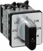 Пакетен превключвател 0-L1N-L2N-L3N-L1L2-L2L3-L3L1 3P 16A Ø22mm Legrand