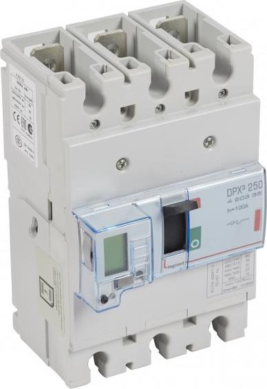 Автомат DPX3 250 електронна защита ELE 3P 100A 36кA регулируем (In x 0.4...1) Legrand