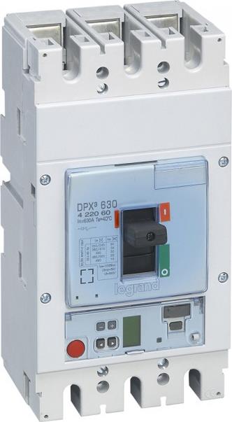 Автомат DPX3 630 електронна защита S2 3P 630A 36кA регулируем (In x 0.4...1) Legrand