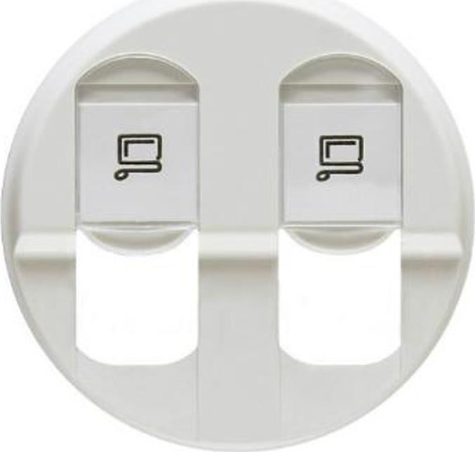 Лицев панел за 2хRJ45 розетка цвят бял Celiane Legrand /до изчерпване/