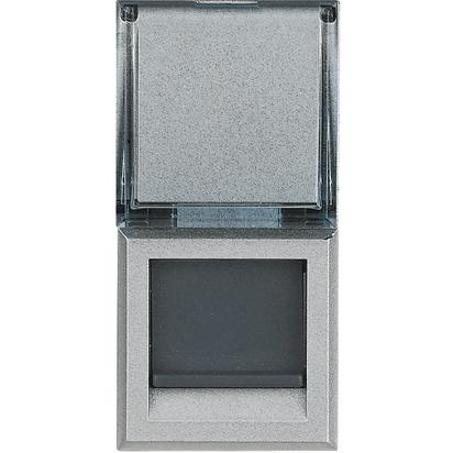 Розетка RJ45 cat.6 UTP конектор toolless IDC 1 мод. цвят Алуминий Axolute Bticino