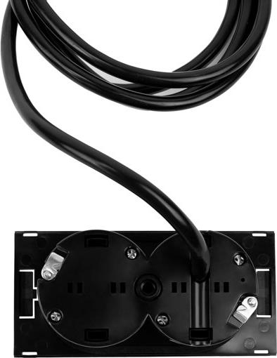 Модул за DUE с 2х Шуко, с кабел 2м, цвят Черен, Bachmann