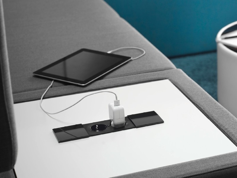 Модул за DUE с 2х Шуко, с кабел 2м, цвят Черен, Bachmann