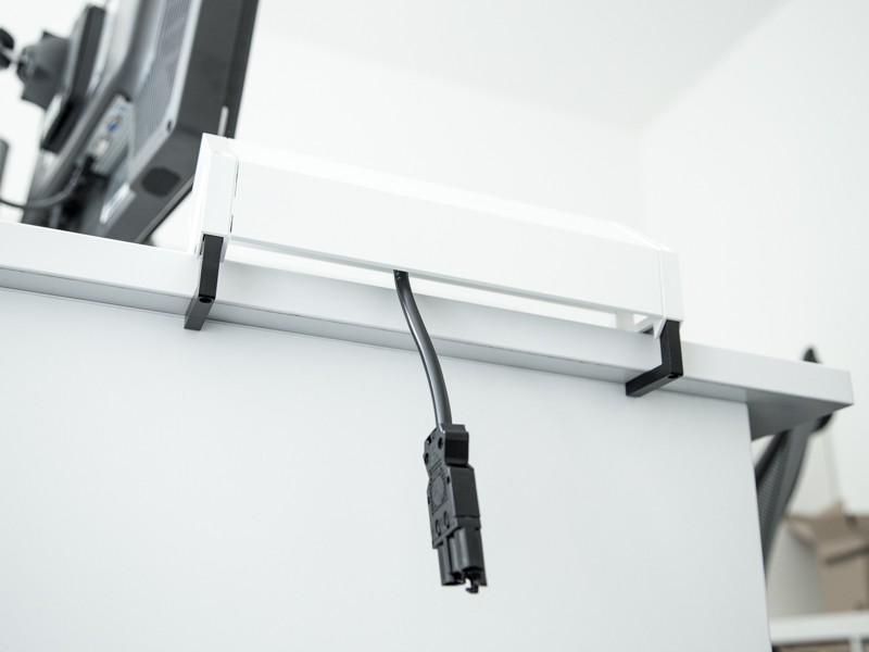 Модул DESK 2 с 3х Шуко, цвят Бял, Bachmann