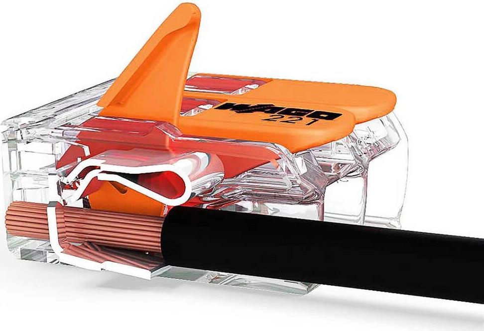 Бърза връзка отваряема 3х0,2-4мм2 (50бр.) за гъвкав/твърд проводник 32A 450V Wago