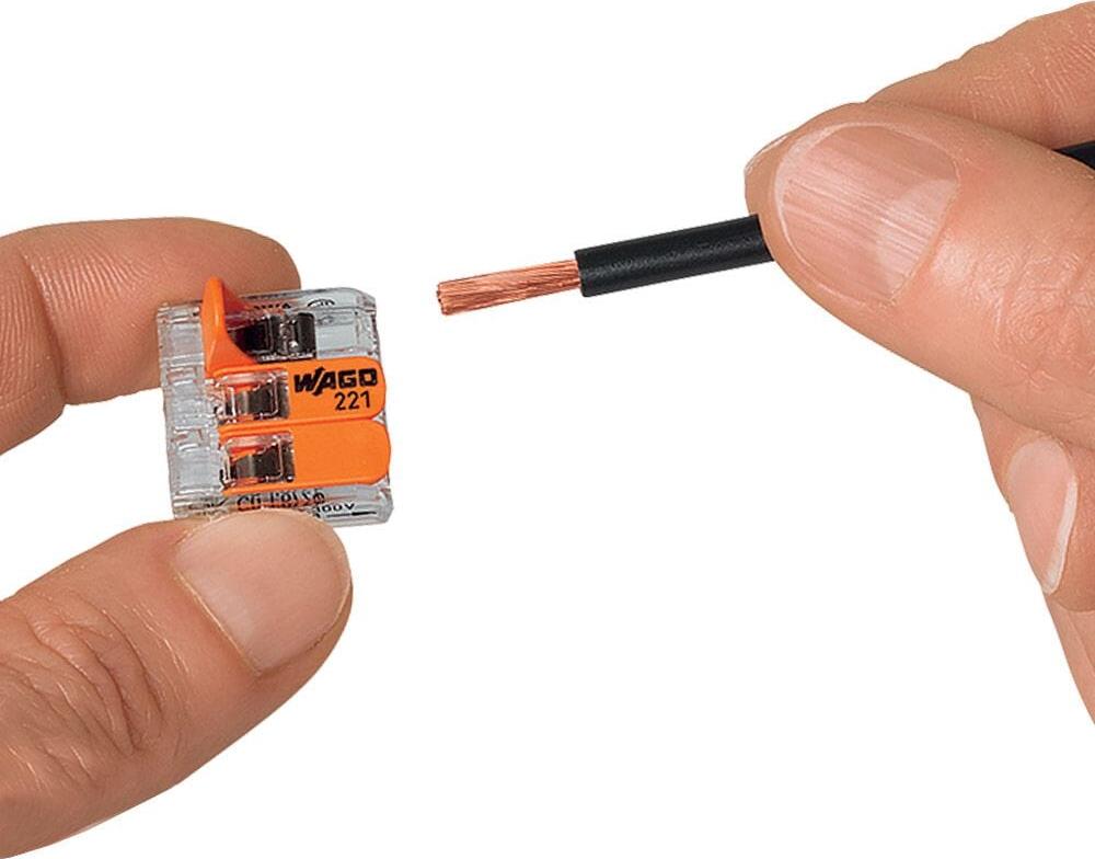 Бърза връзка отваряема 3х0,2-4мм2 (50бр.) за гъвкав/твърд проводник 32A 450V Wago