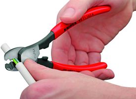 Ножици за рязане на кабел до 35мм2 с двойно острие, червена ръкохватка 165мм, Knipex