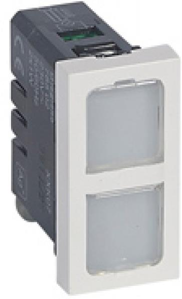 Сигнална лампа 0.2W двойна 12-24V 1 мод. 4 цвята Mosaic Legrand