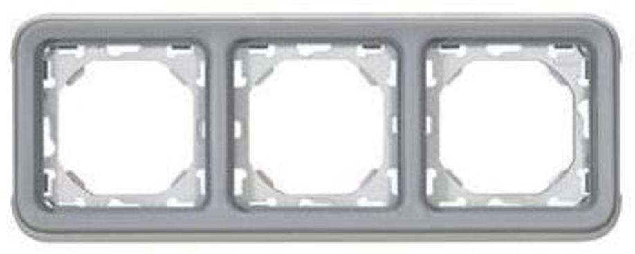 Рамка 3х хоризонтална цвят Сив Plexo Legrand /до изчерпване/