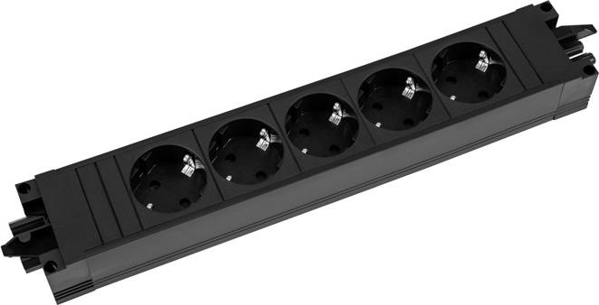 Модул STEP BASE с 5х Шуко, цвят Черен, Bachmann