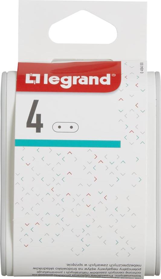 Адаптер за контакт плосък 4х Евро контакт 6A бял NEW Legrand
