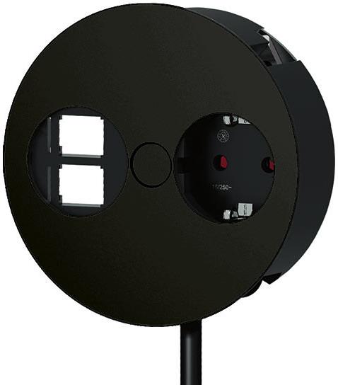 Модул TWIST с 1х Шуко и 1x празен модул, цвят Черен, Bachmann