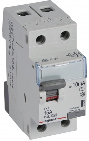 ДТЗ 2P 16А 10mА серия TX3 ID тип AC Legrand