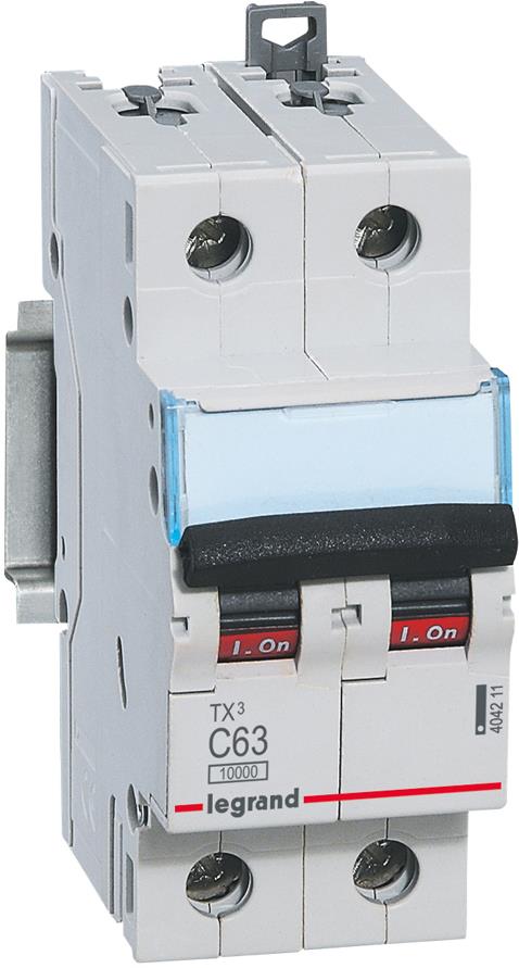Автоматичен прекъсвач TX3 2P 63A крива С 10kA Legrand