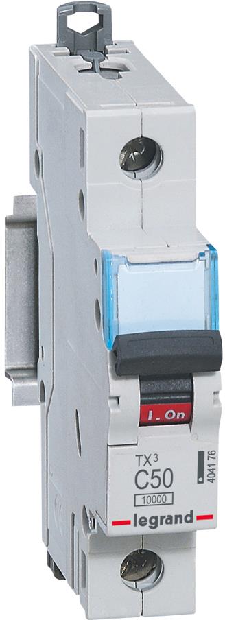 Автоматичен прекъсвач TX3 1P 50A крива С 10kA Legrand