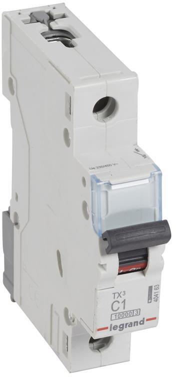 Автоматичен прекъсвач TX3 1P 1A крива С 10kA Legrand