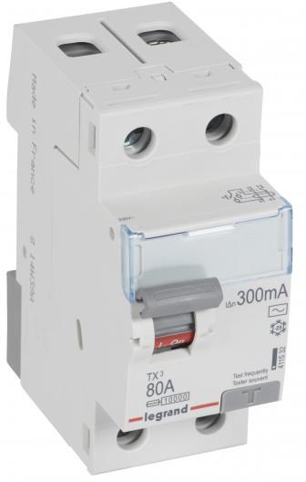 ДТЗ 2P 80А 300mА серия TX3 ID тип AC Legrand