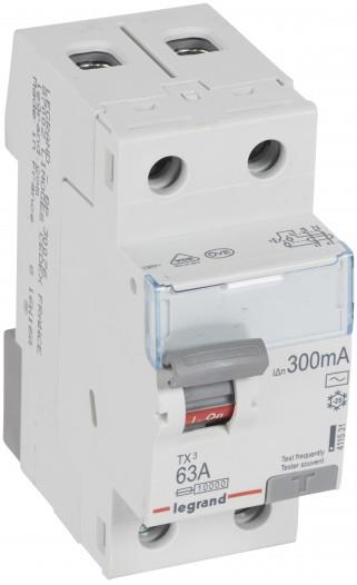 ДТЗ 2P 63А 300mА серия TX3 ID тип AC Legrand