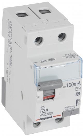 ДТЗ 2P 63А 100mА серия TX3 ID тип AC Legrand