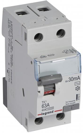 ДТЗ 2P 63A 30mА серия TX3 ID тип AC Legrand