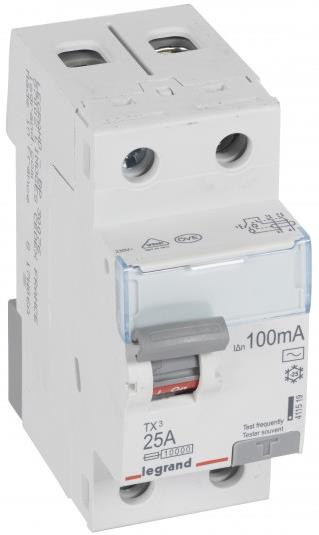 ДТЗ 2P 25А 100mА серия TX3 ID тип AC Legrand
