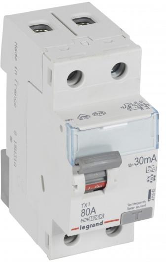 ДТЗ 2P 80A 30mА серия TX3 ID тип A Legrand