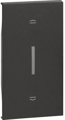 Лицев панел за ключ за щори 2 мод. цвят Черен Living Now Bticino