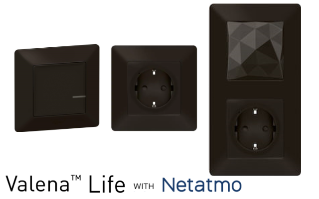 Черни механизми Valena Life с Netatmo