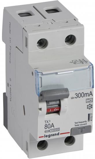 ДТЗ 2P 80A 300mА серия TX3 ID тип A Legrand
