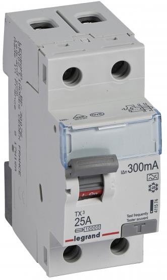 ДТЗ 2P 25A 300mА серия TX3 ID тип A Legrand