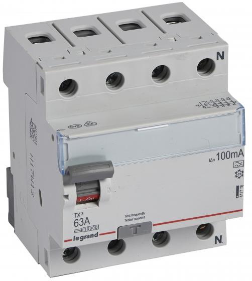 ДТЗ 4P 63A 100mА серия TX3 ID тип A Legrand