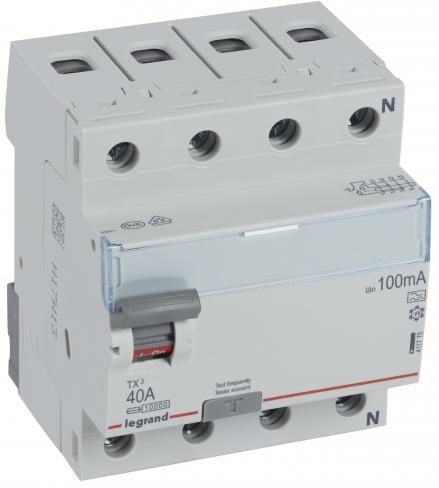 ДТЗ 4P 40A 100mА серия TX3 ID тип A Legrand