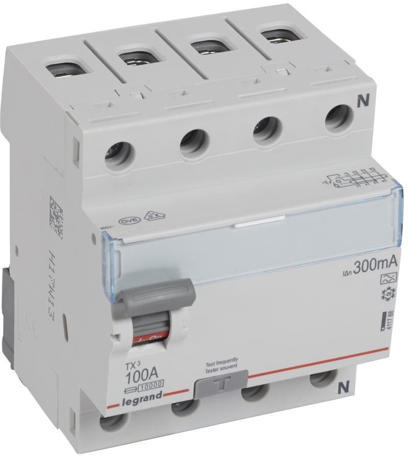 ДТЗ 4P 100А 300mА серия TX3 ID тип A Legrand