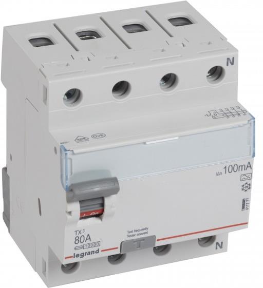 ДТЗ 4P 80A 100mА серия TX3 ID тип A Legrand