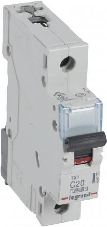Автоматичен прекъсвач TX3 1P 20A крива С 10kA Legrand