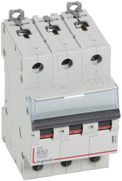 Автоматичен прекъсвач DX3 3P 50A крива B 10kA 3 мод. Legrand