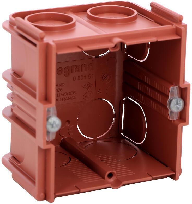 Конзолна кутия за тухлени стени 2 мод. с винтове квадратна дълб.50мм Batibox Legrand