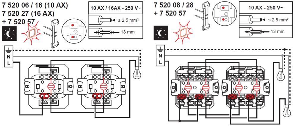 LED лампа за подсветка (синя) за девиаторен ключ 230V 0.15мА Legrand