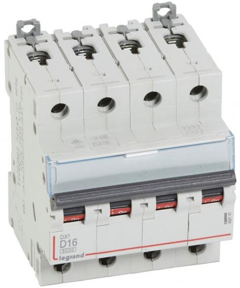 Автоматичен прекъсвач DX3 4P 16A крива D 6kA Legrand