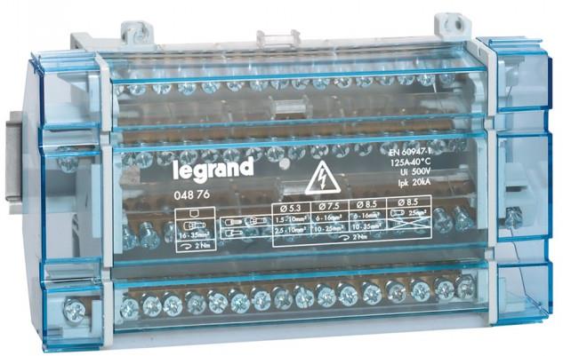 Разпределителен клемен блок 125А 4P 10 модула Legrand /до изчерпване/