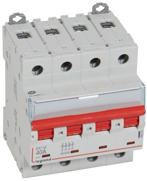 Товаров прекъсвач /шалтер/ DX3-IS 40A 4P 2 модула с червена ръкохватка видимо разделяне и дистанционен контрол с аксесоари TX3