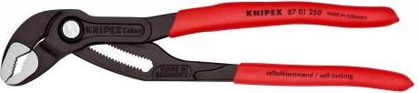 Клещи раздвижени Cobra, червена ръкохватка 250мм, Knipex
