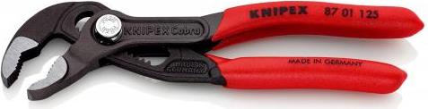 Клещи раздвижени Cobra, червена ръкохватка 125мм, Knipex