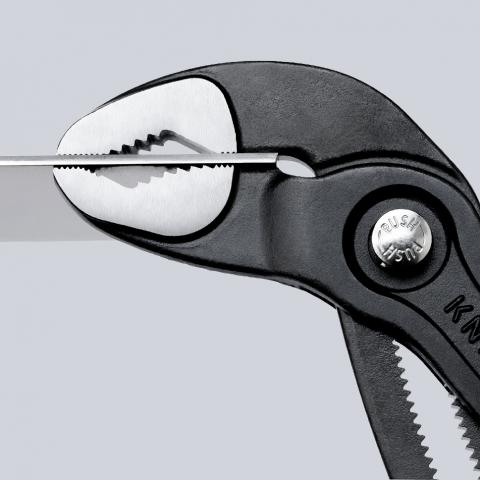 Клещи раздвижени Cobra, червена ръкохватка 250мм, Knipex